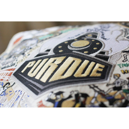 Purdue University Collegiate Hand-Embroidered Pillow-2