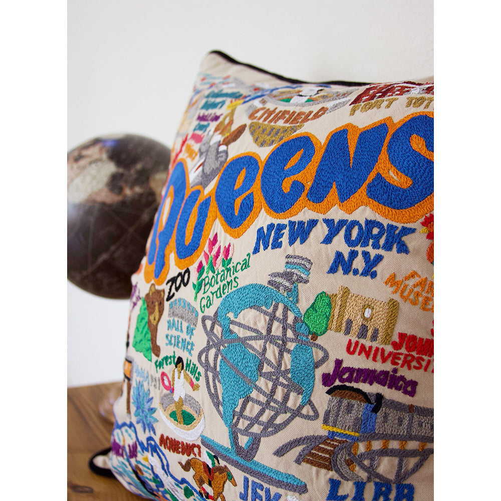 Queens Hand-Embroidered Pillow-2