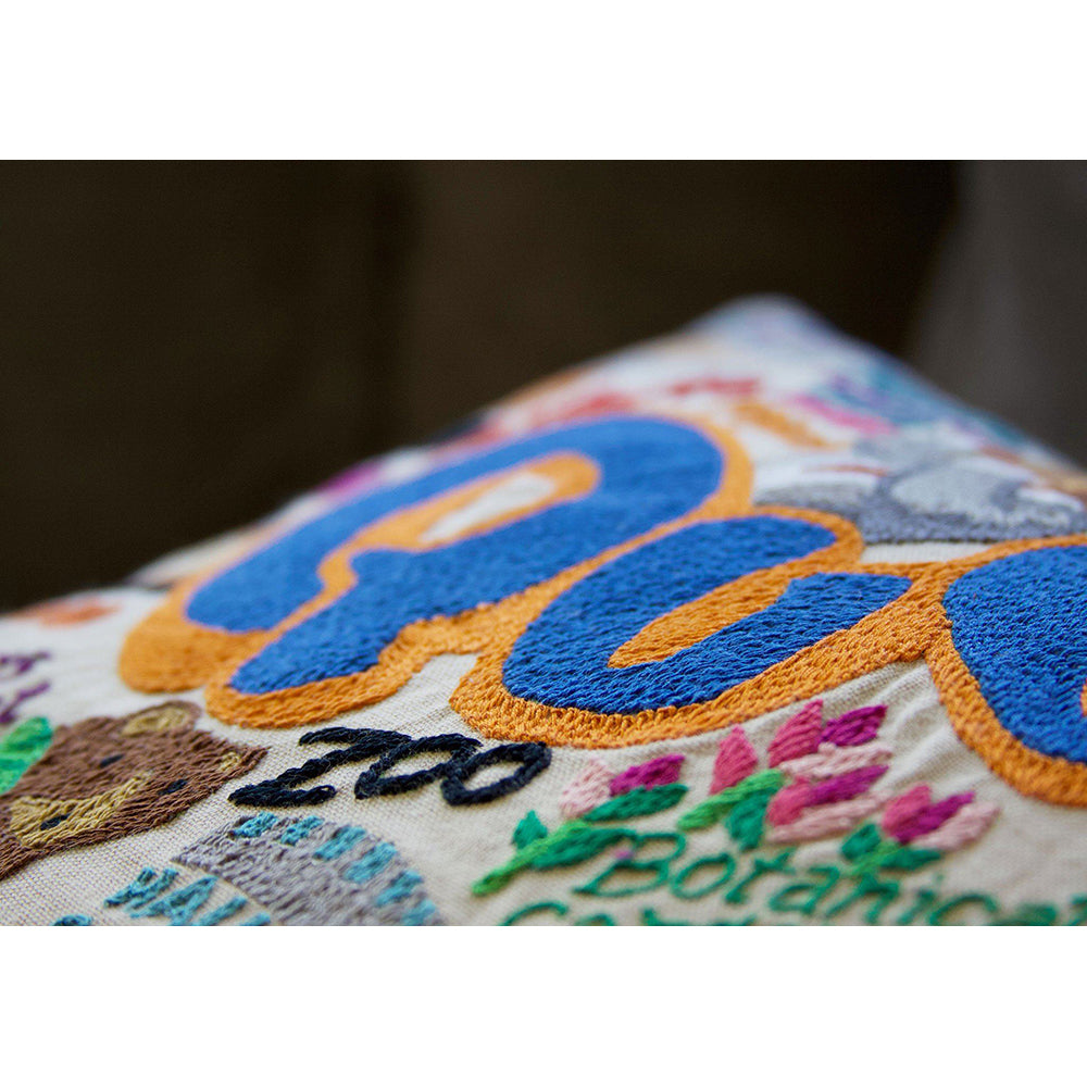 Queens Hand-Embroidered Pillow-3
