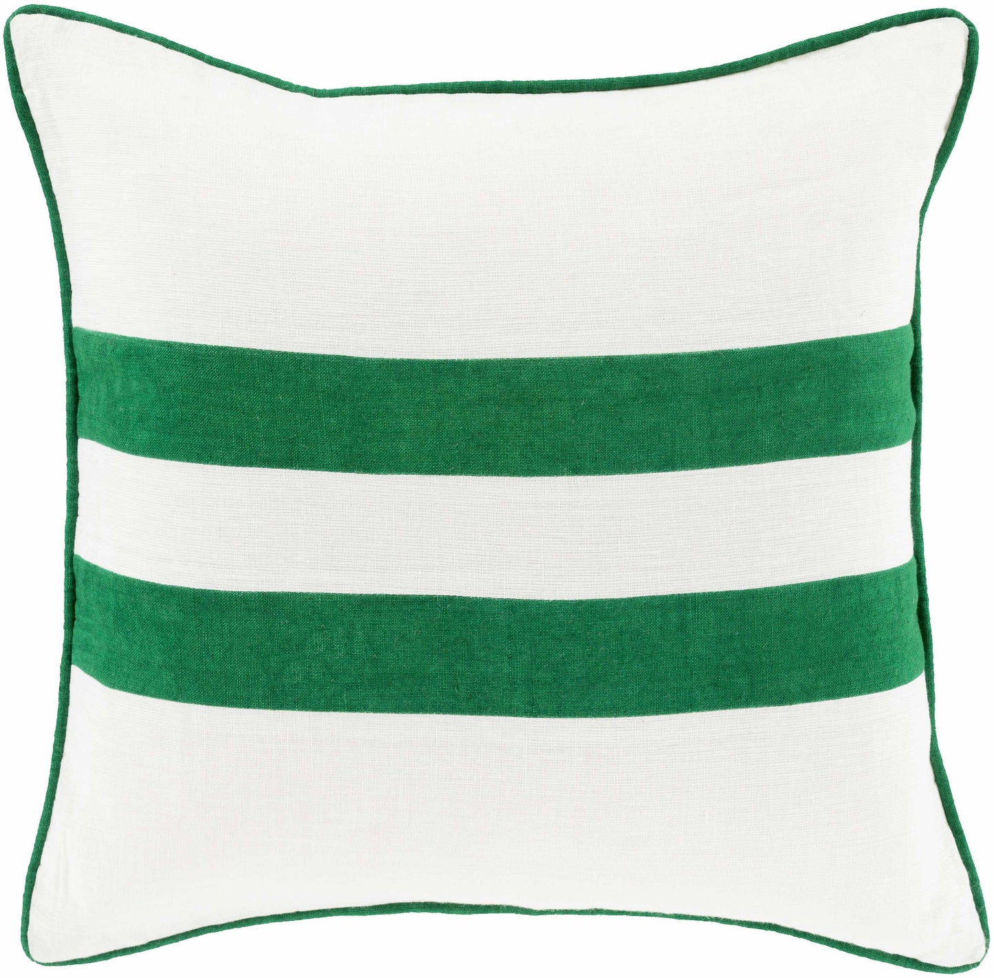 Robertson Green White Striped Accent Pillow - Clearance-0