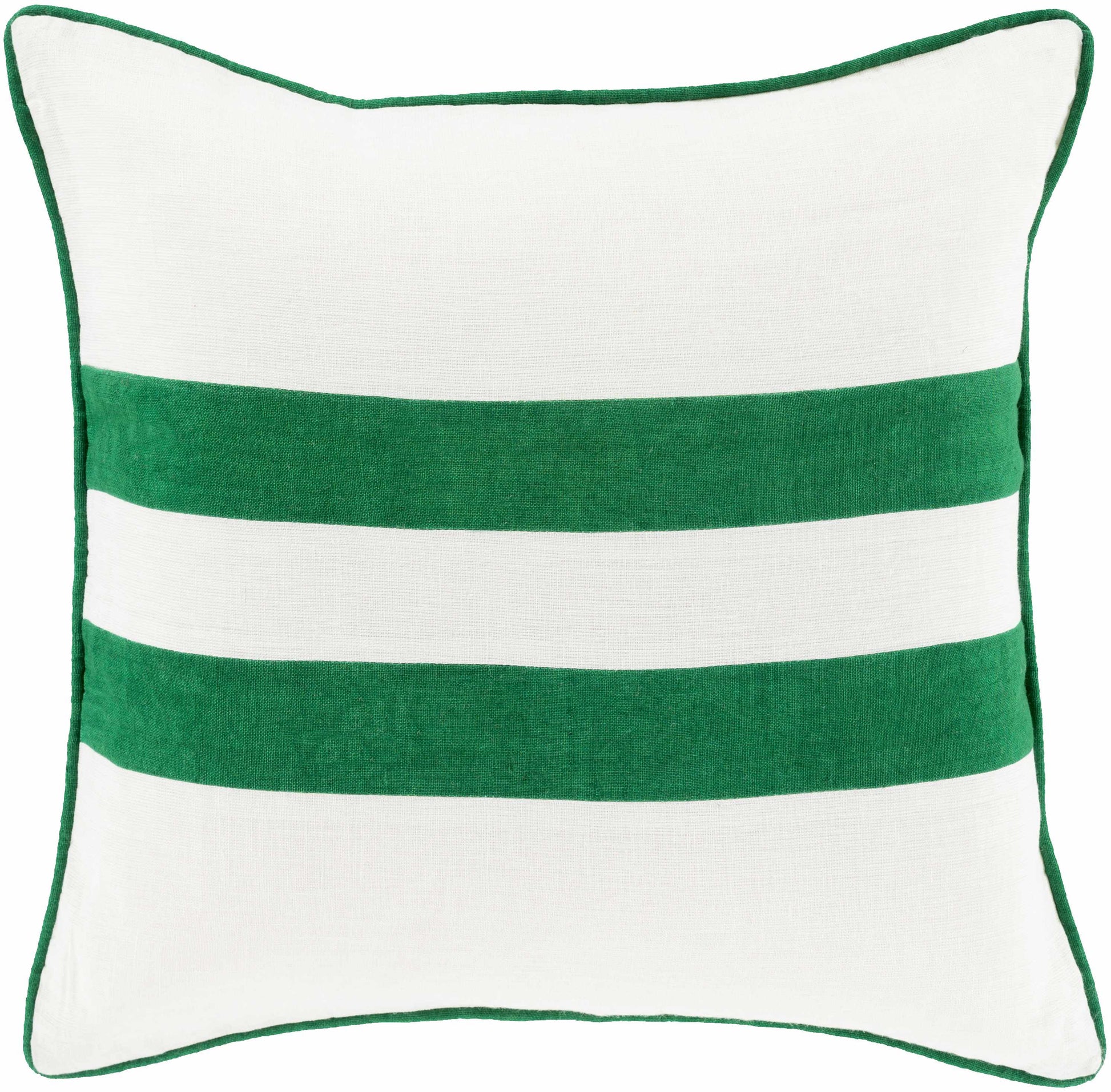 Robertson Green White Striped Accent Pillow - Clearance-0