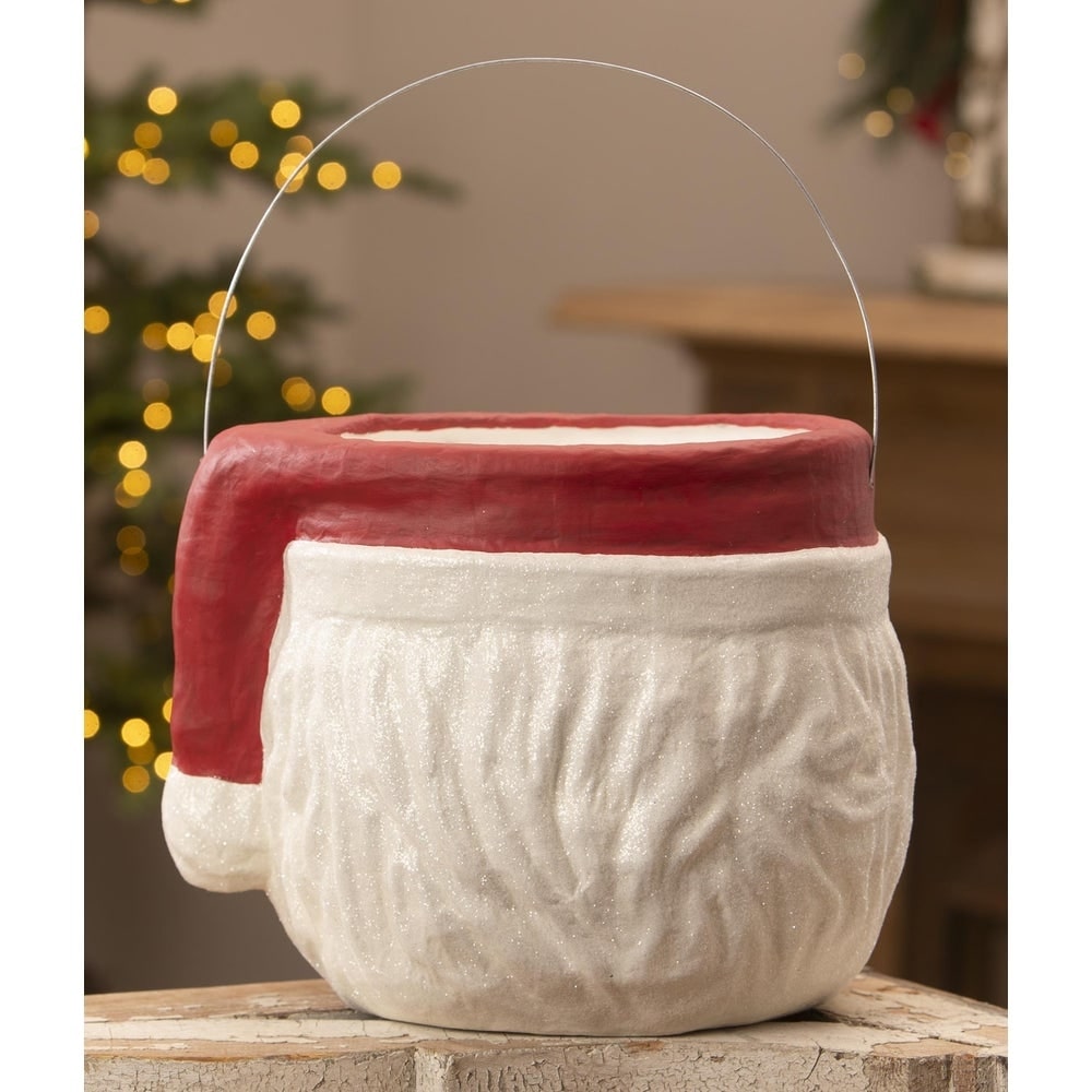 Retro Winking Santa Bucket by Bethany Lowe Designs-2