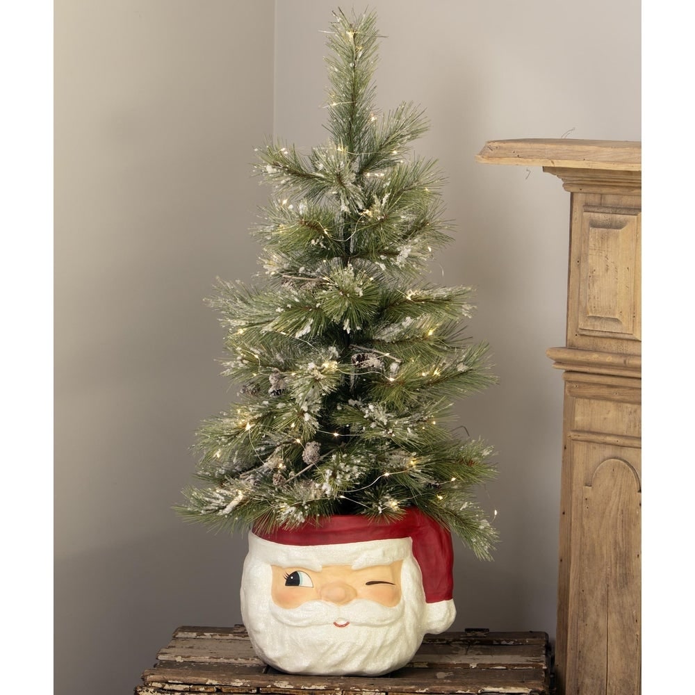 Retro Winking Santa Bucket by Bethany Lowe Designs-3