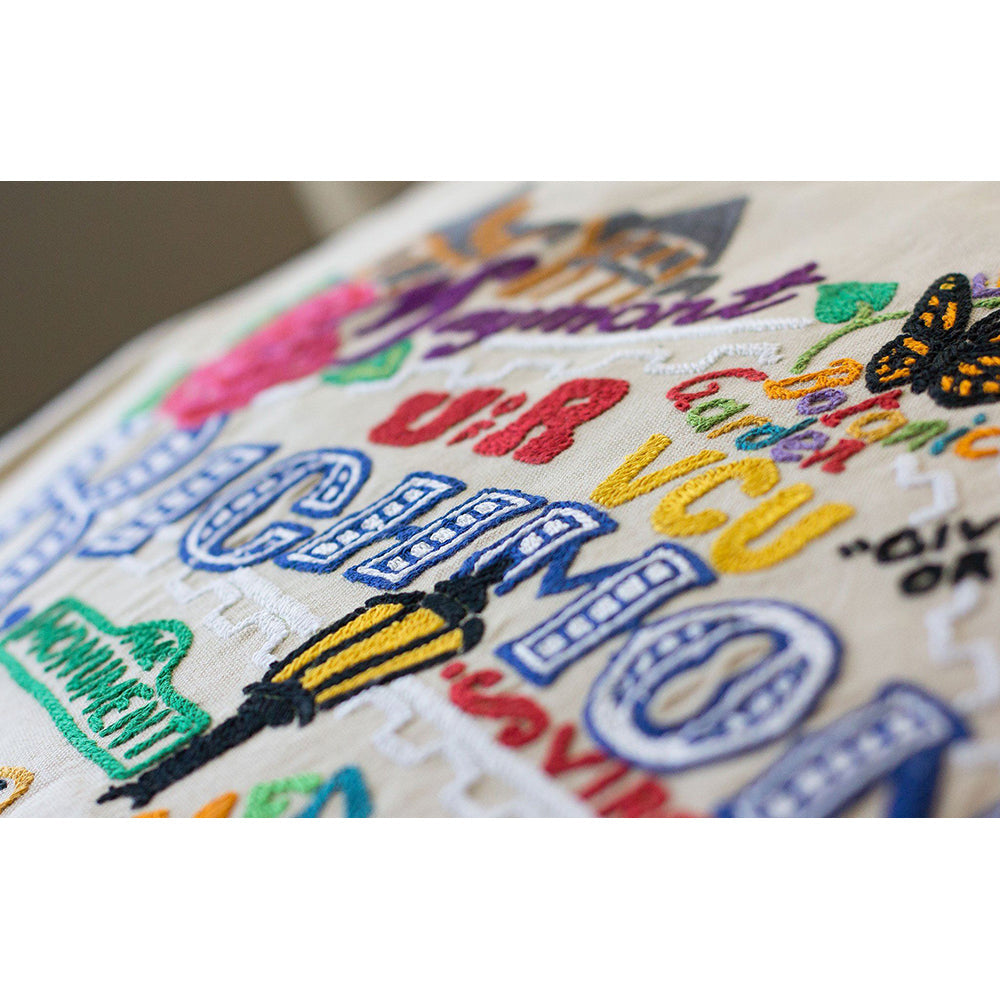 Richmond Virginia Hand-Embroidered Pillow-2