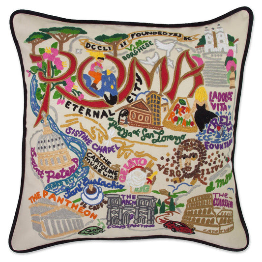 Roma Hand-Embroidered Pillow-0