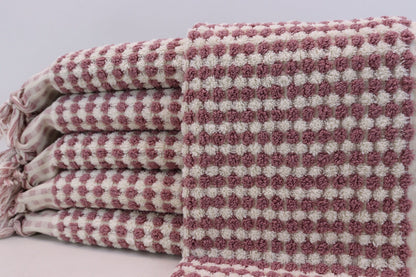 BUBBLE SALMON TERRY HAND TOWEL-1