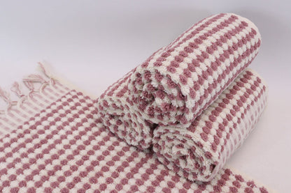 BUBBLE SALMON TERRY HAND TOWEL-3