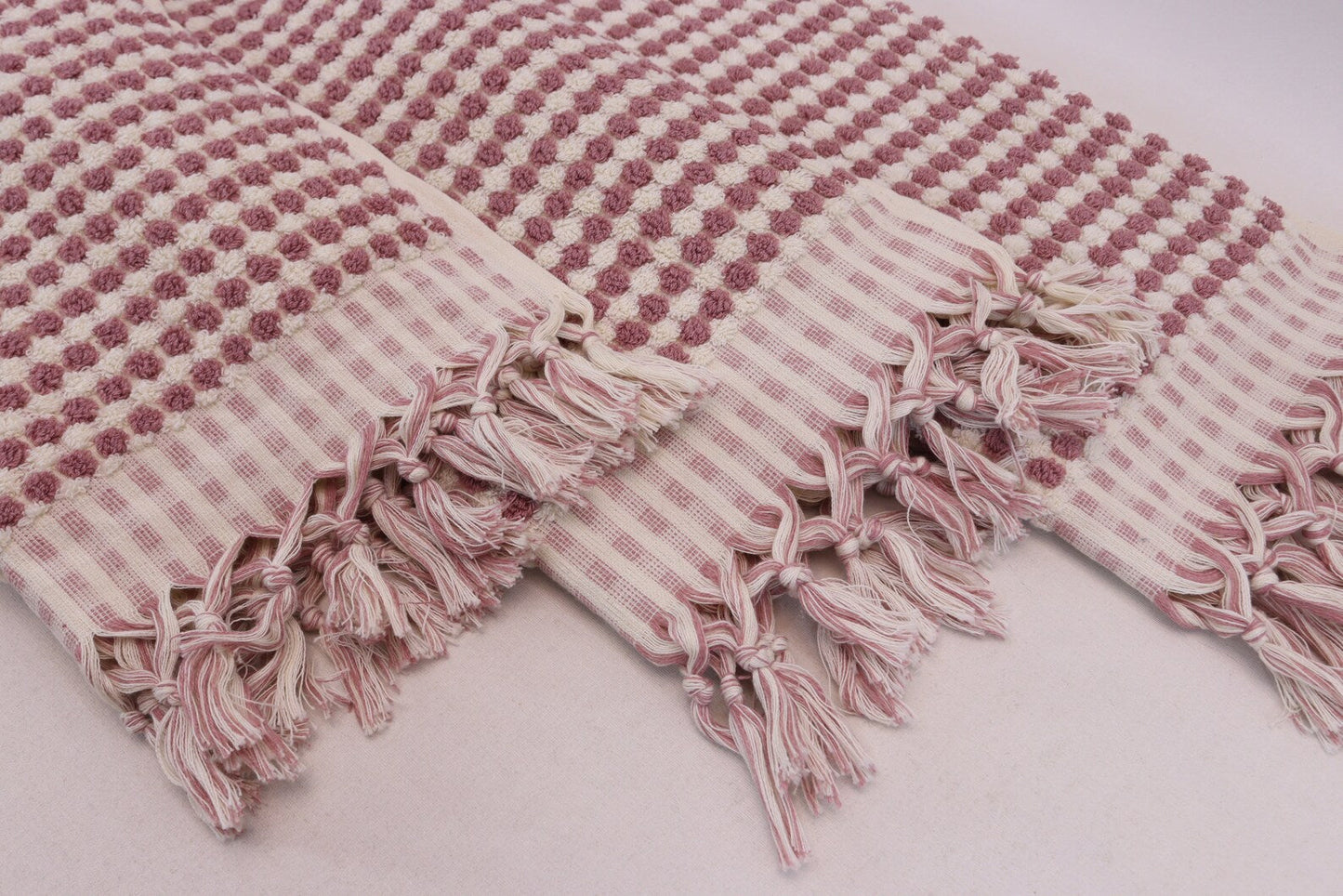 BUBBLE SALMON TERRY HAND TOWEL-4