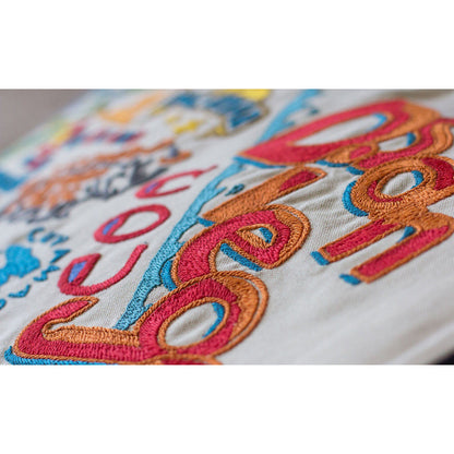 San Diego, CA Hand-Embroidered Pillow-2