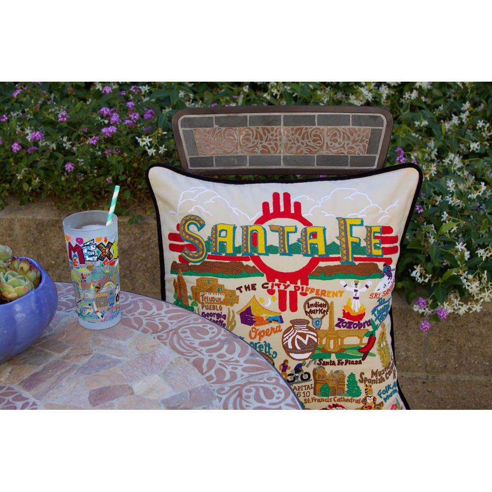 Santa Fe Hand-Embroidered Pillow by CatStudio-2
