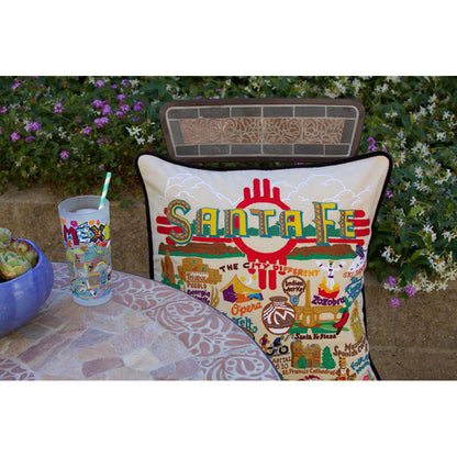 Santa Fe Hand-Embroidered Pillow by CatStudio-2