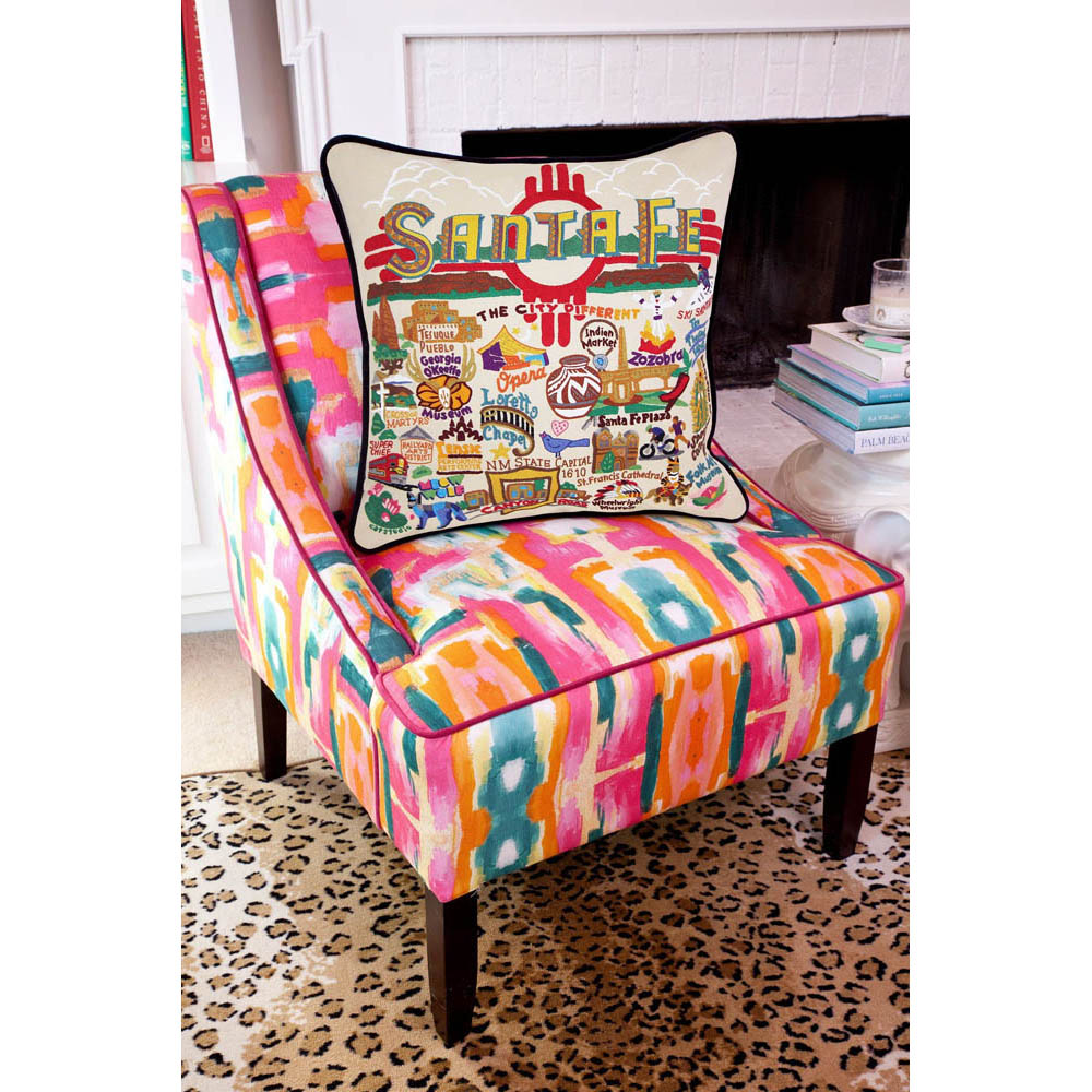 Santa Fe Hand-Embroidered Pillow by CatStudio-3