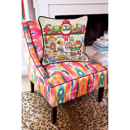 Santa Fe Hand-Embroidered Pillow by CatStudio-3