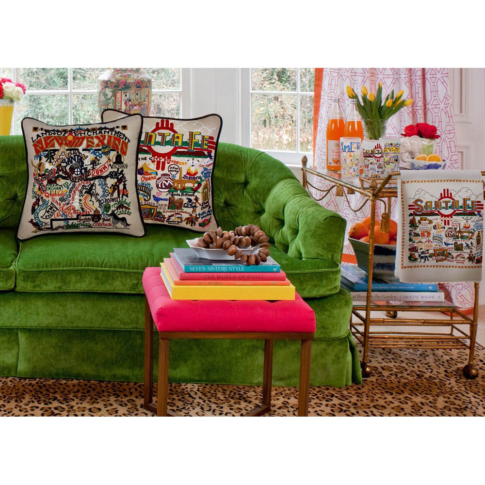 Santa Fe Hand-Embroidered Pillow by CatStudio-4