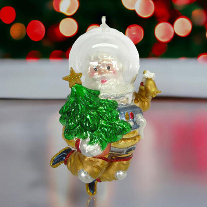 Santa in Space Suit Ornament by December Diamonds-1