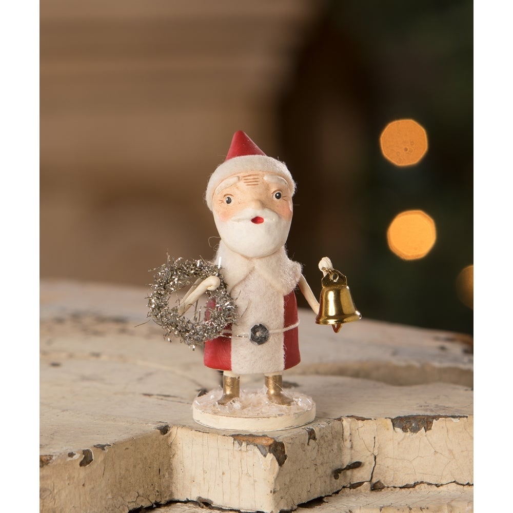 Santa with Wreath & Bell by Bethany Lowe Designs-1