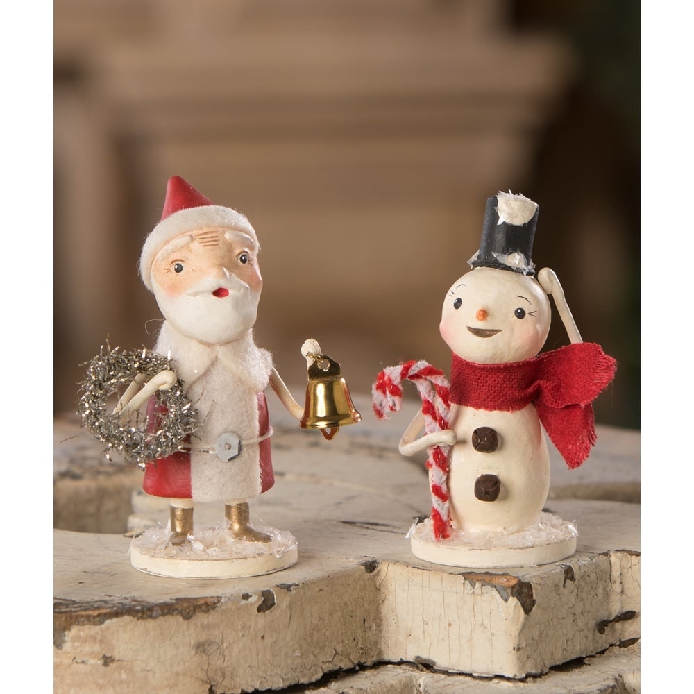 Santa with Wreath & Bell by Bethany Lowe Designs-3