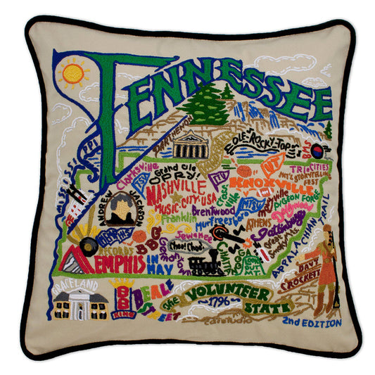 Tennessee Hand-Embroidered Pillow-0