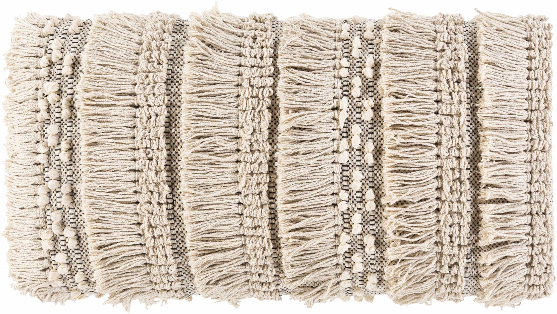 Tugbong Boho Fringe Knit Bench-4