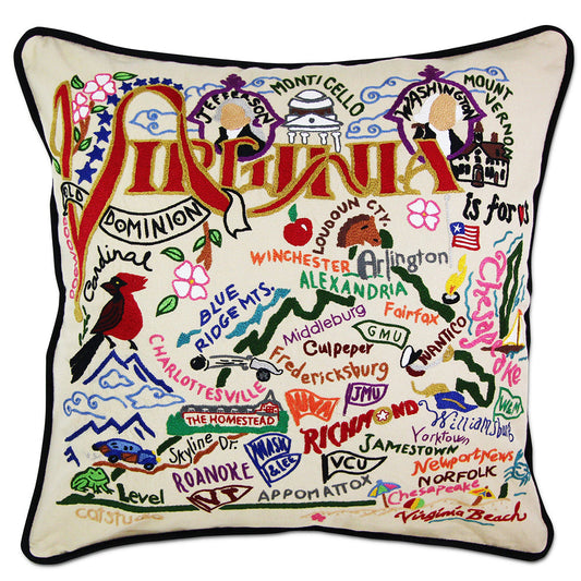 Virginia Hand-Embroidered Pillow-0