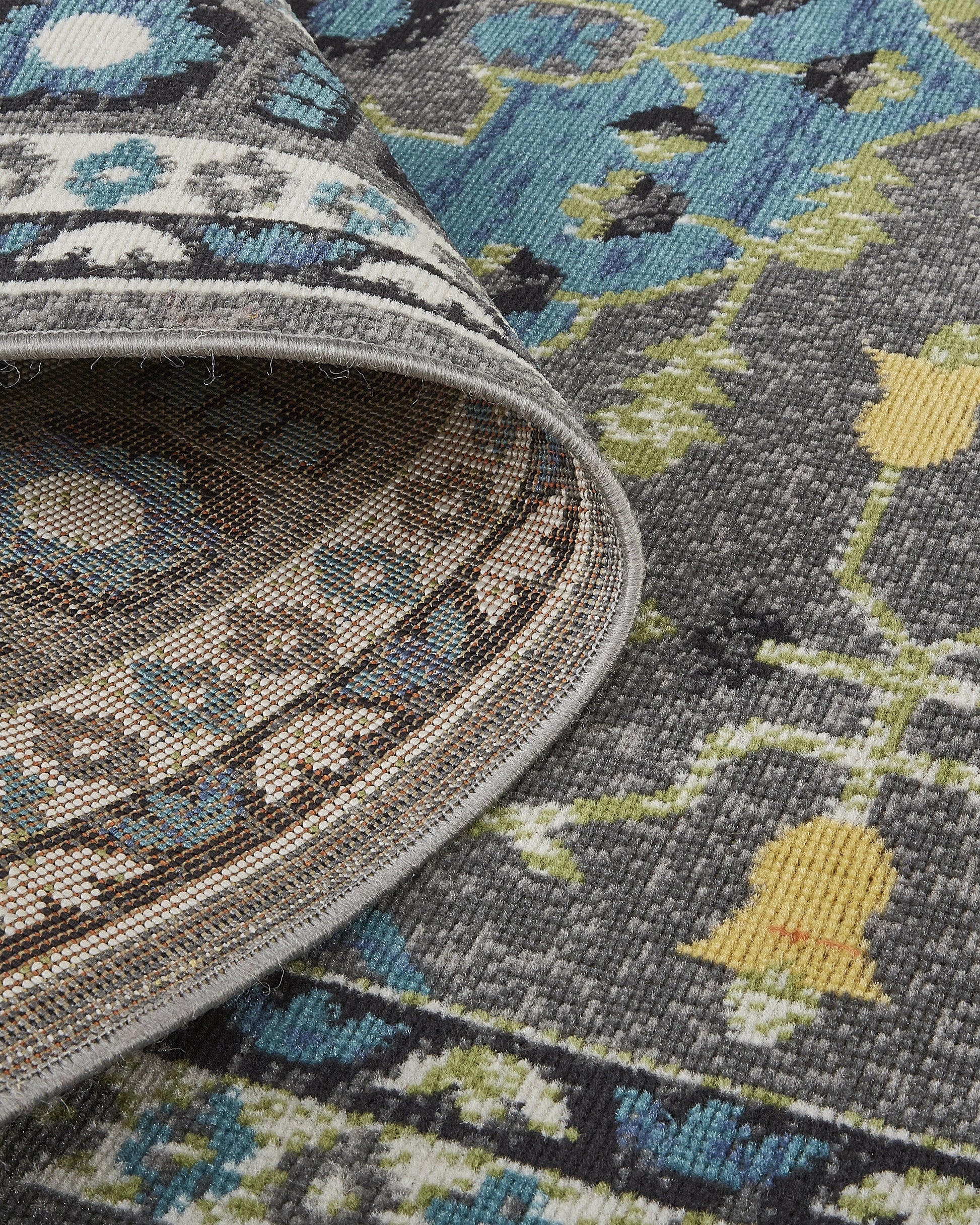 Foster Transitional Medallion - Gray/Blue/Green - Clearance-5