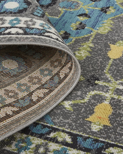 Foster Transitional Medallion - Gray/Blue/Green - Clearance-5