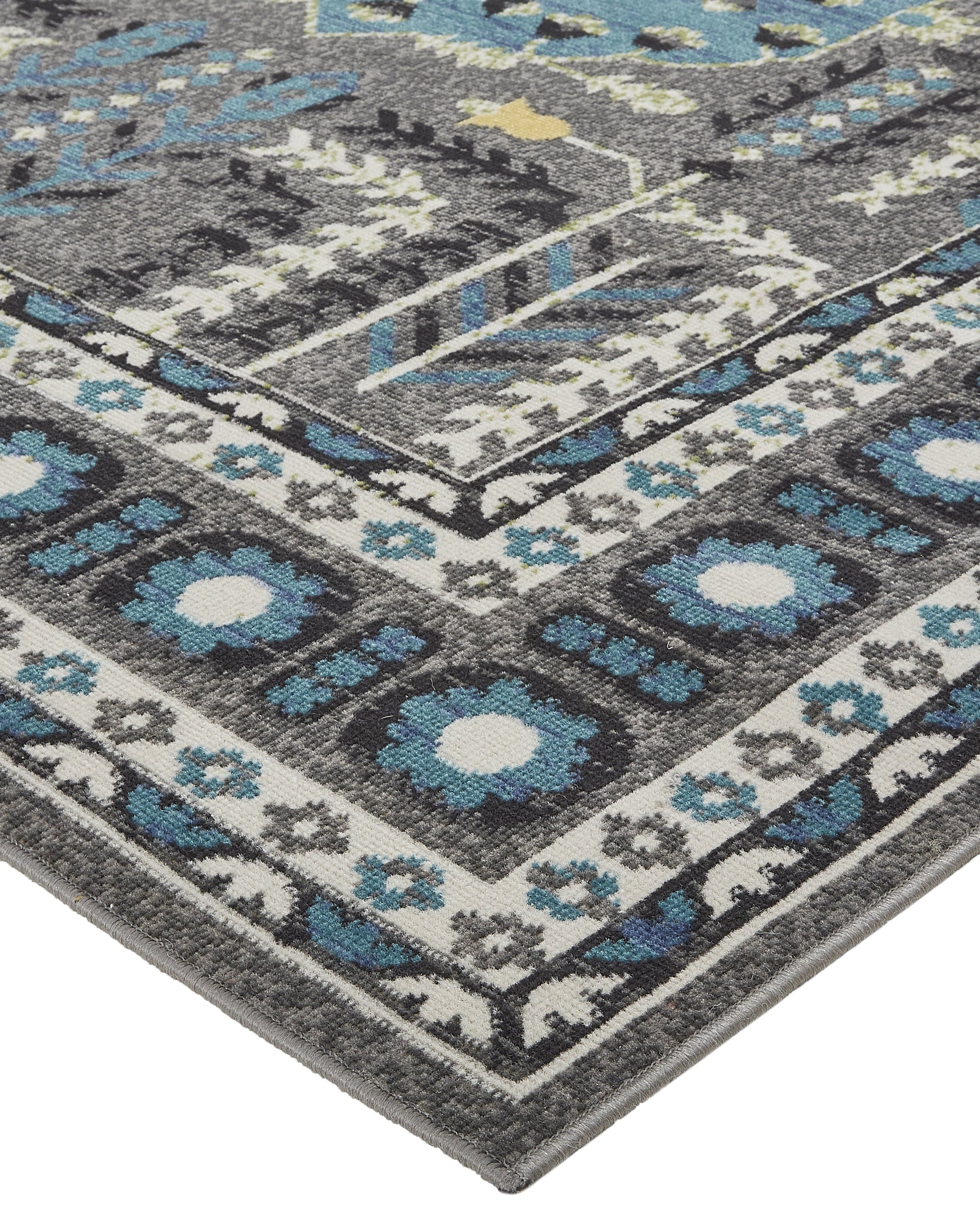 Foster Transitional Medallion - Gray/Blue/Green - Clearance-4