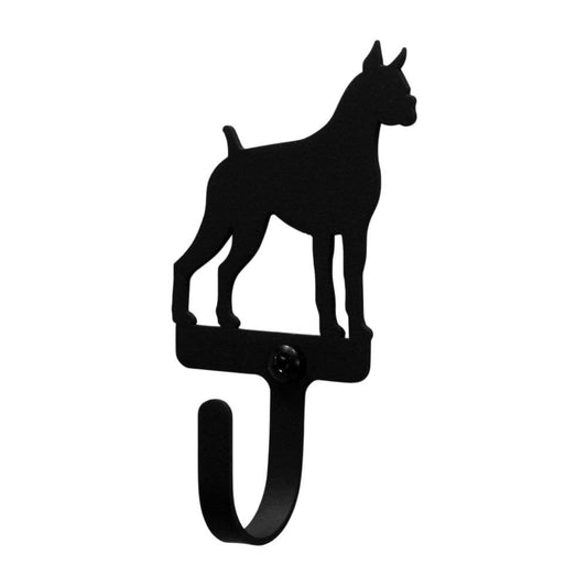 Wrought Iron Boxer Dog Wall Hook Decorative Small