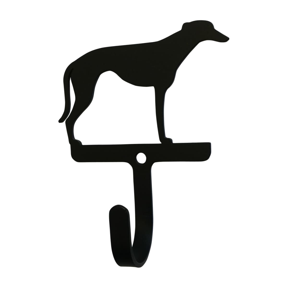 Wrought Iron Greyhound Dog Wall Hook Decorative Small
