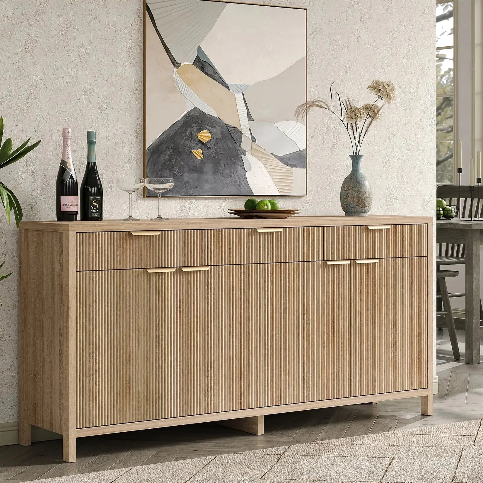 Yanosaku SC005 66'' Storage Cabinet with Drawers & Doors-3