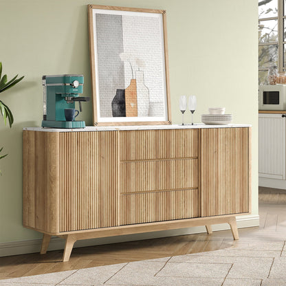 Yanosaku TS001 62" W Fluted Buffet Cabinet-3