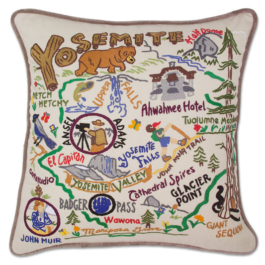 Yosemite Hand-Embroidered Pillow-0